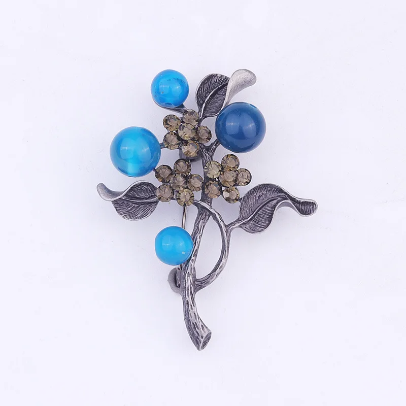 

Hot Sales Accessories Branch with Gemstone Brooch Flower WOMEN'S Sweater Corsage Scarf Brooches for Female Jewelry Accessories