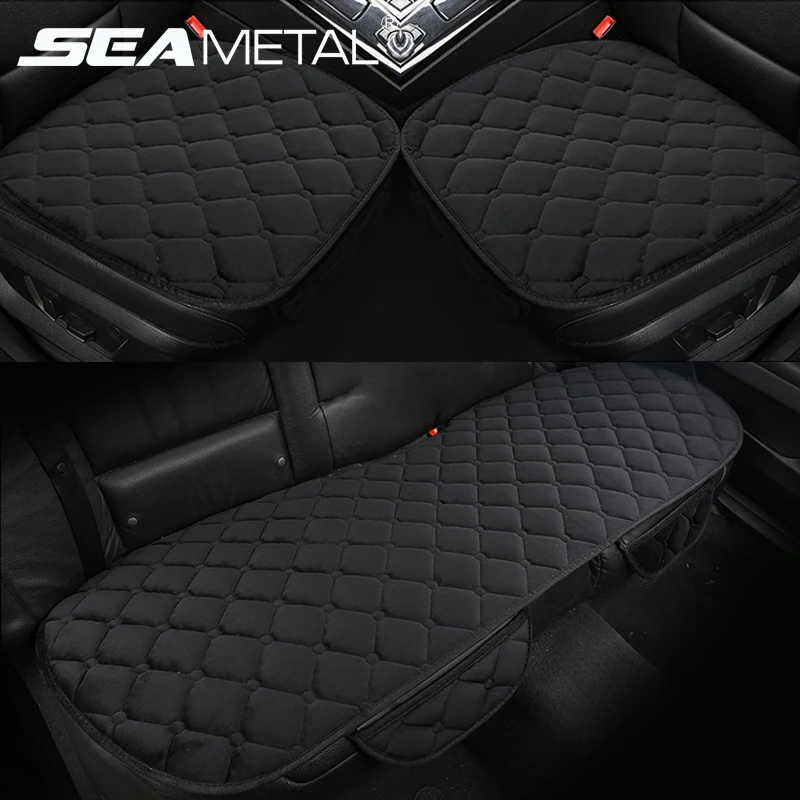 Car Seat Cover Winter Warm Velvet Seat Cushion Universal Front Rear