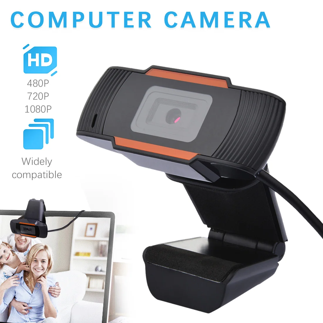 

NOYOKERE HD Webcam 1080p USB Camera 110 degrees rotatable 2.0 Video Recording Web Camera with Microphone For PC Computer