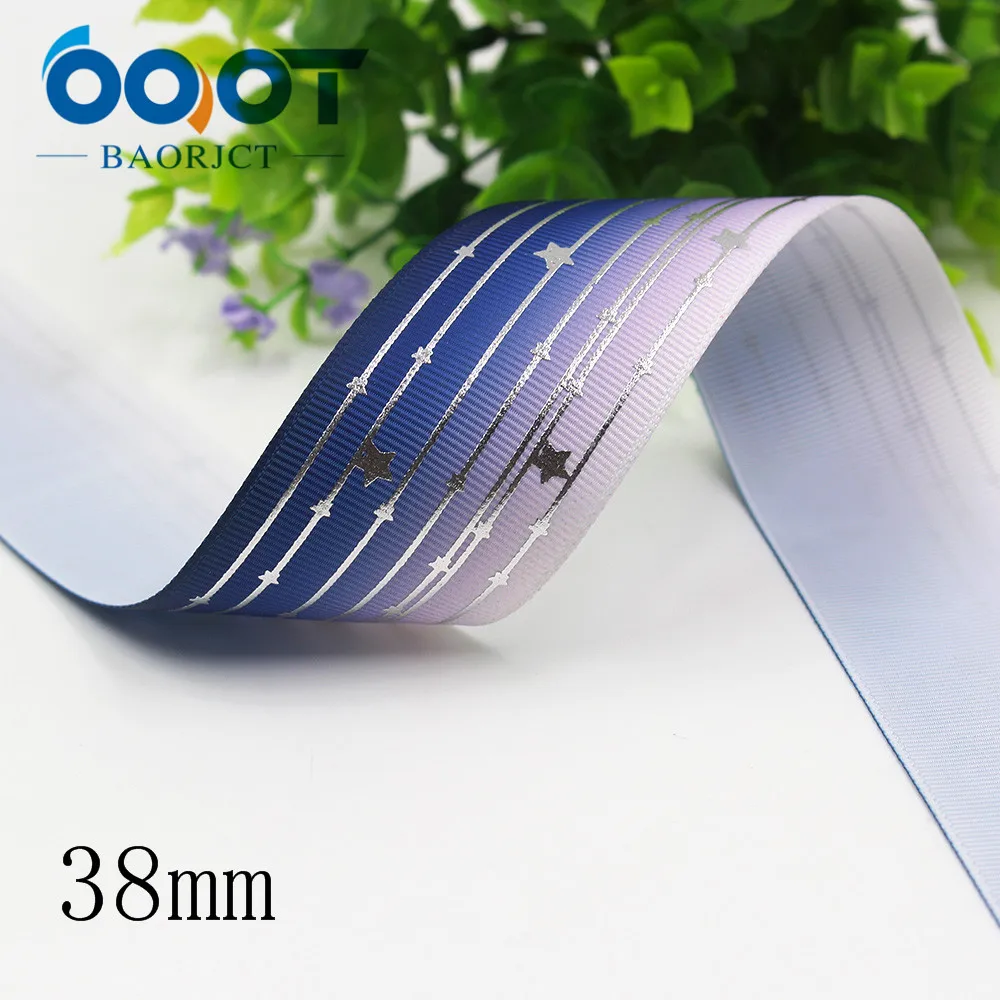 I-191211-2726 OOOT BAORJCT I-191211-2720, 38 мм 10 ярдов лазерный Серебряный мультфильм любовь напечатаны корсажная лента DIY головной убор свадебный подарок обёрточная бумага - Цвет: I-191211-2726