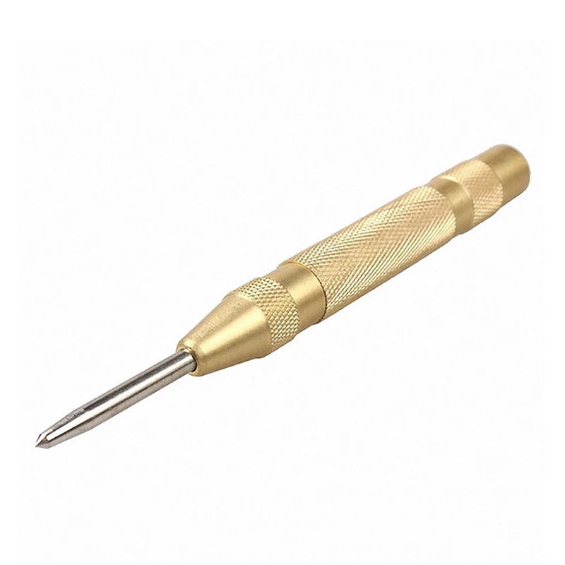 MYERZI Sharp Handy New 5 Automatic Center Pin Punch Spring Loaded Marking Starting Hole Tool Gold MYERZI Sharp Handy New 5 Automatic Center Pin Punch Spring Loaded Marking Starting Hole Tool Gold