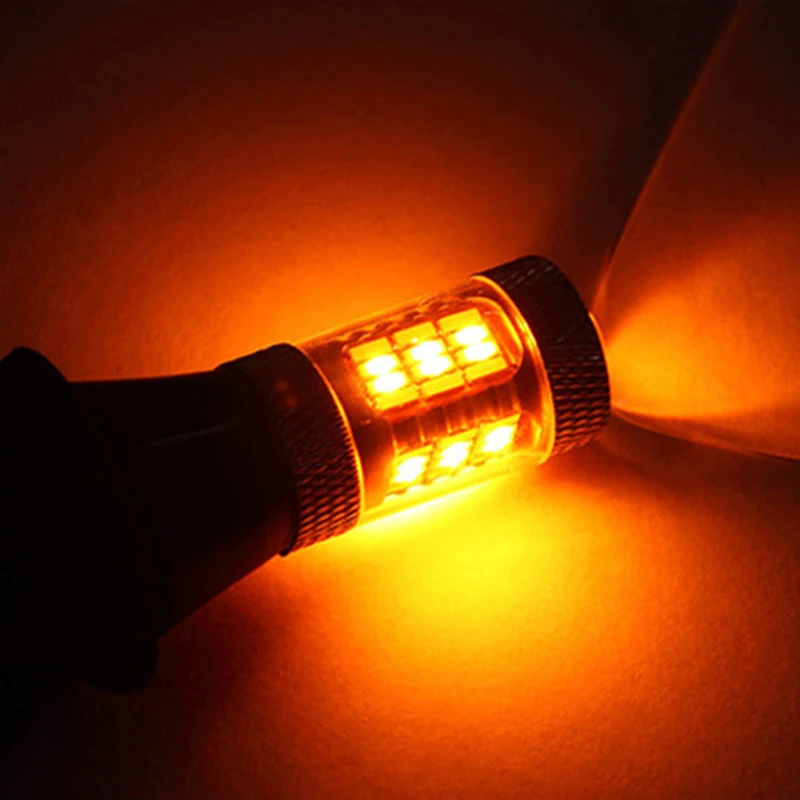2 шт. 1156/BA15S/P21W BAU15S/PY21W T20 T25 4010-54SMD Автомобильный светодиодный двухцветный поворотник DRL Дневной ходовой светильник Canbus без ошибок