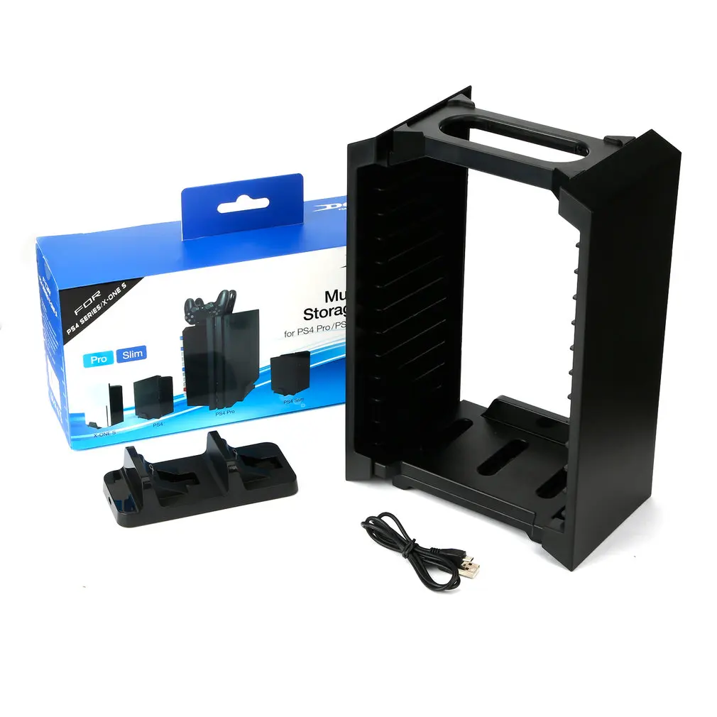 Многофункциональная вертикальная подставка для PS4 Pro/PS4 Slim/PS4/X-ONE S компактный портативный прочный простой черный