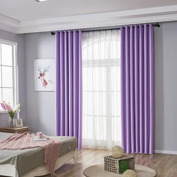 

7 Color Blackout Curtains For Bedroom Thermal Insulating Solid Finished Curtains Living Room Window Treatment Window Drapes