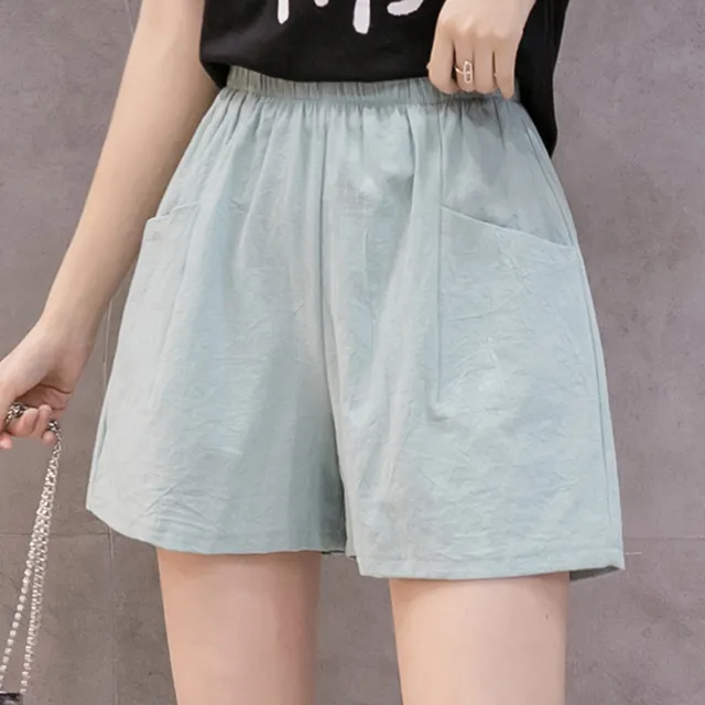 Linen Shorts Women Korean Shorts Casual 