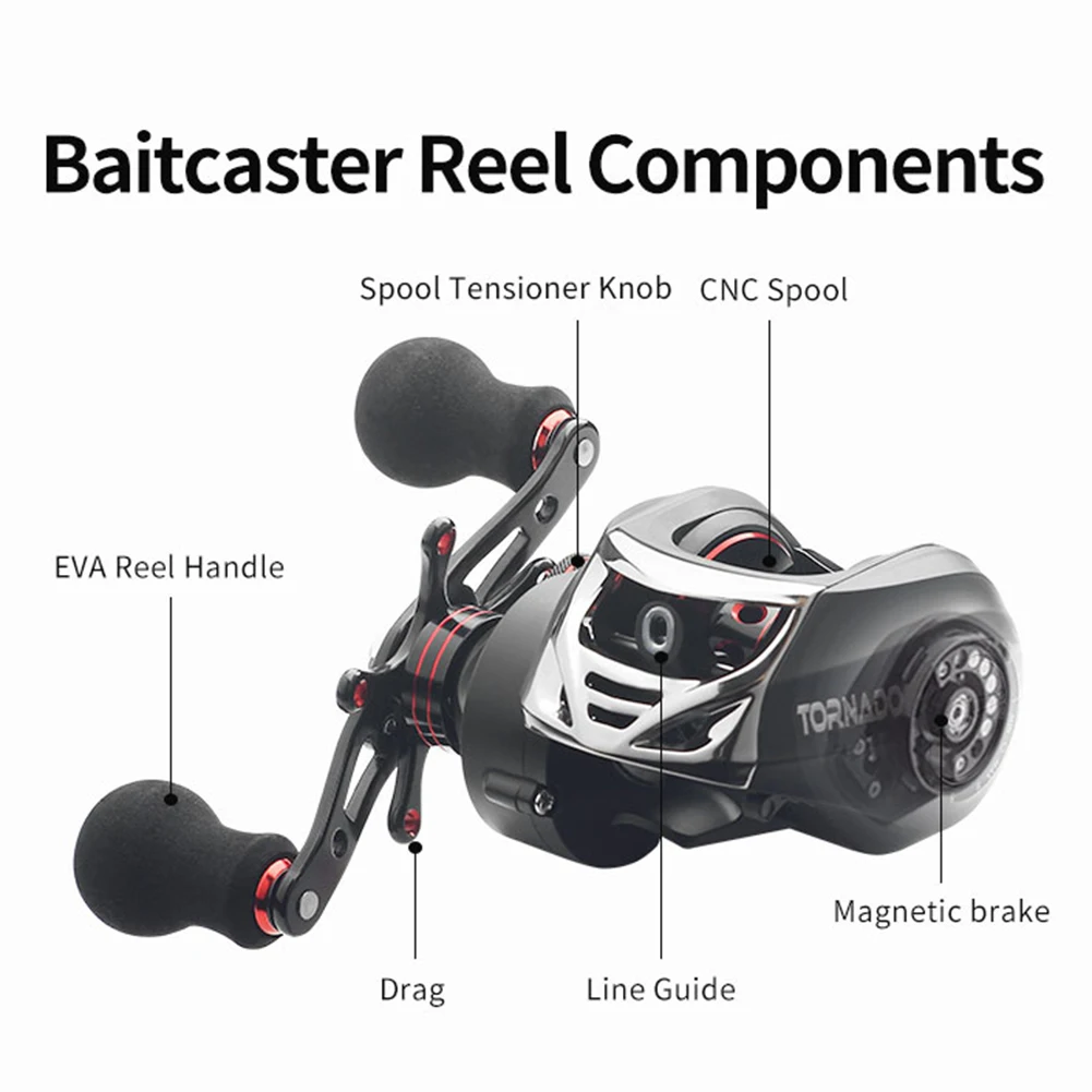 JOYMODE baitcasing Reel 12+ 1BB 7,0: 1 высокоскоростная углеродная 5,5 кг водонепроницаемая катушка для ловли карпа