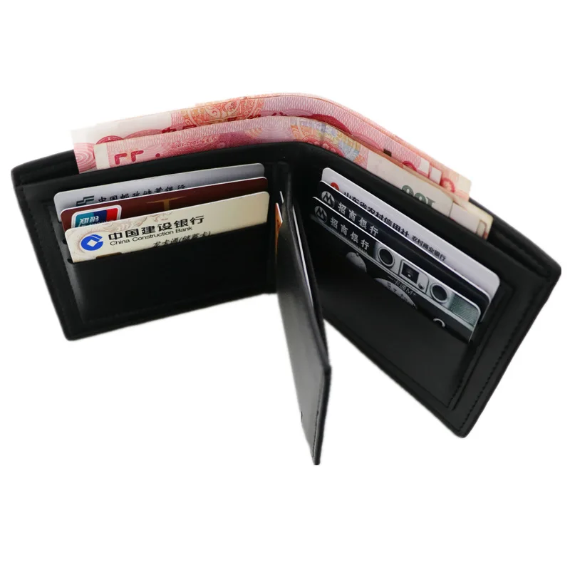 

Men's Scholar Wallet Short Activity Wallet Pu Three Fold Business Wallet Stall Wechat Business Supply of Goods