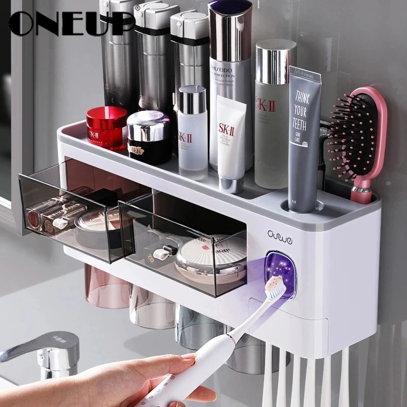 Toothpaste-Dispenser Storage-Rack Squeezer Bathroom-Accessories Automatic Home ONEUP