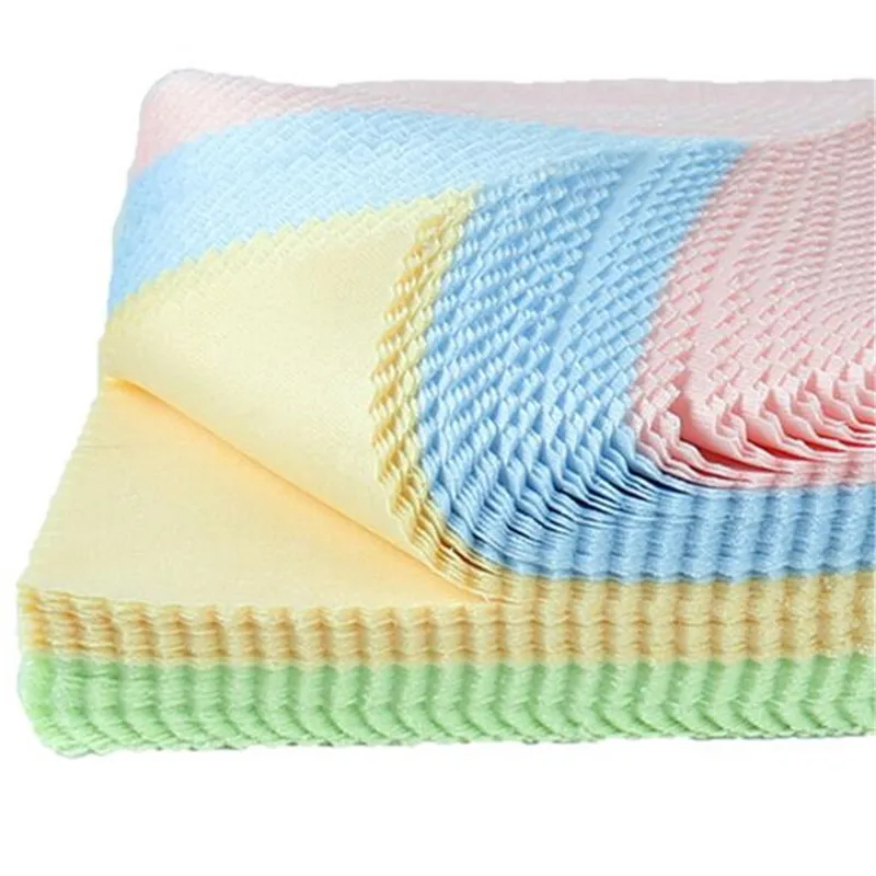 

10pcs Cleaner Clean Glasses Lens Cloth Wipes For Sunglasses Microfiber Eyeglass Cleaning Cloth For Camera Computer Color Random