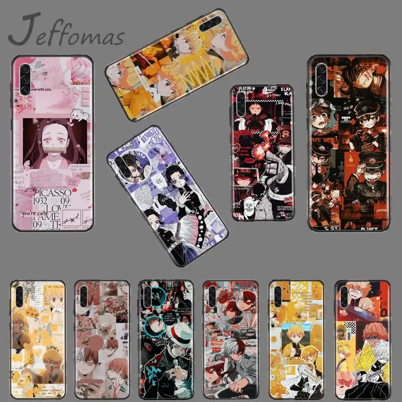 Kimetsu no Yaiba японский аниме черный ТПУ мягкий чехол для телефона Samsung Galaxy A 3 6 7 8 10 20 30 40
