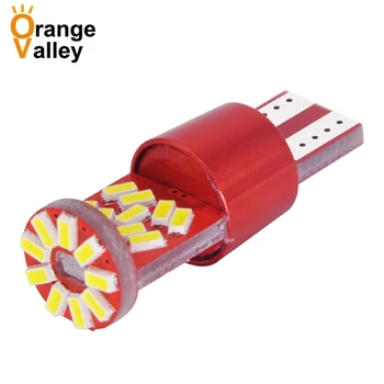 

100Pcs Wholesale T10 W5W 27 LEDs 194 501 Auto 3014 SMD Canbus Error Free Car Interior lights Clearance Lamp DC 12V