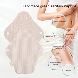 7.5 x 2.6inch Reuseable Cotton Feminine Sanitary Napkin Washable Pantiliner Women Cloth Menstrual Pad Before/After Period Pads