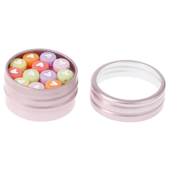 

Miniature Furniture Glass Biscuits Mini Can Candy Jar With Removable Alloy Cover For 1:12 Dollhouse Accessories About 28*30mm