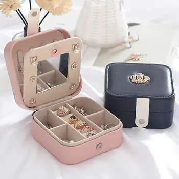 

Portable Magnetic Jewelry Box Comestic Jewelry Casket Organizer Jewelry Organizer Display Travel Jewelry Case Boxes with Mirror