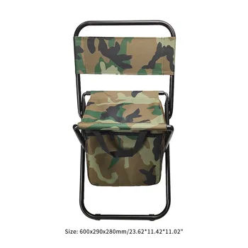 

2 in 1 Folding Backrest Chair Backpack Stool with Picnic Lunch Bag for Outdoor Fishing Hunting Climbing Equipment