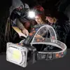 Portable mini COB LED Headlamp USB charging Outdoor camping Fishing headlights Work Maintenance Searchlight lantern flashlight ► Photo 2/6