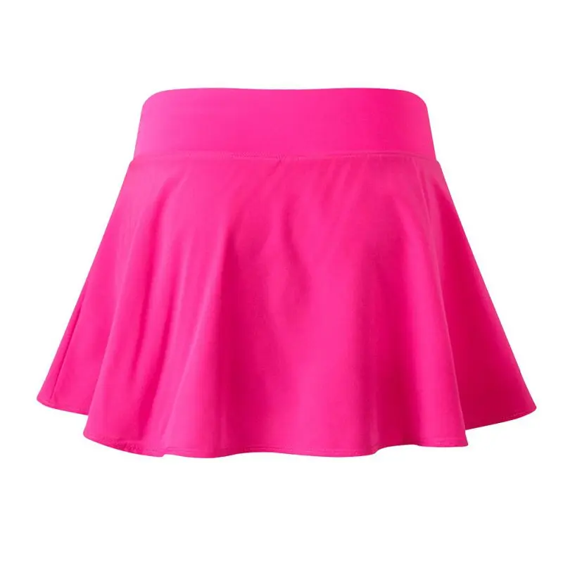 Спортивные теннисные Йога Шорты Фитнес короткая юбка бадминтон дышащие быстросохнущие женские спортивные элегантные полозоченные Броши теннисная юбка - Цвет: Rose Red
