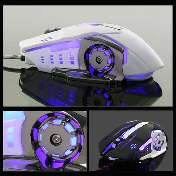 

V5 Wired LED Backlit 4000DPI Optical USB Ergonomic PC Laptop Gaming Mouse New Arrival