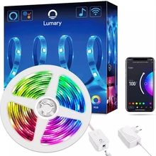 

Lumary 5m/10m RGB Smart LED Strip Lights Wi-Fi LED 16 Million Colors Works with Alexa for Bedroom Party TV Kitchen