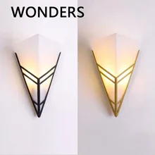 

Nordic Creative Bedroom Bedside wall lamp LED Living room aisle wrought iron & acrylic lampara Simple бра home decor wall light