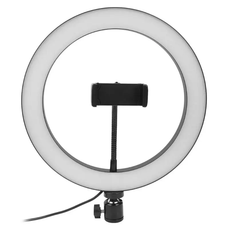 Приглушаемая Фотографическая светодиодный Selfie Ring Light Youtube Video Live 3500-5500k фотостудия свет с держателем для телефона USB разъем штатив