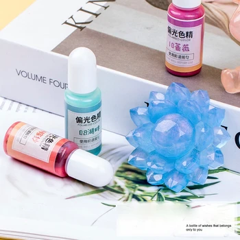 

12 Color Epoxy Resin Pigment Pearl Liquid Resin Colorant Polarizing Pigment Kit X7YA