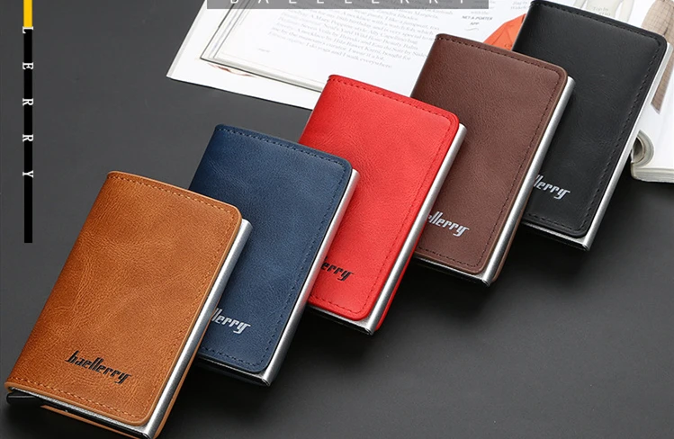 Automatically  Aluminum bank card package credit card wallet rfid shield card set card box document package metal wallet (1)