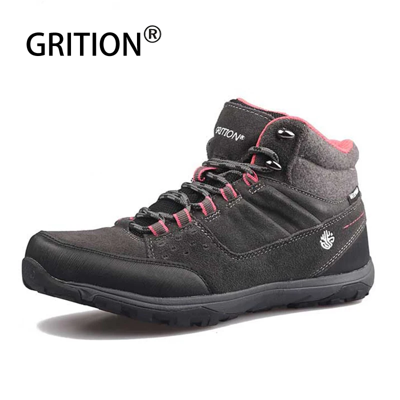 GRITION Women Waterproof Hiking Shoes Female Hunting Tactical Boots Outdoor Mountain Climbing Tourism Trekking Shoes Big Size 41