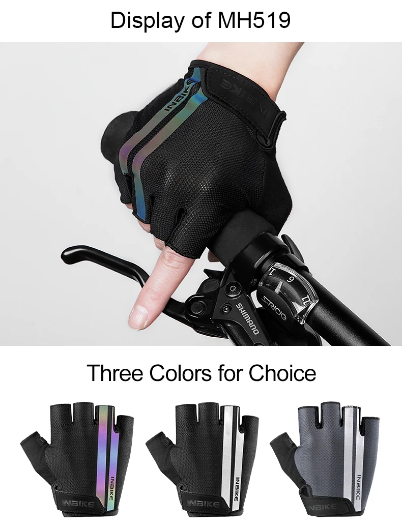 Shockproof GEL Pad Unisex Half Finger Cycling Gloves
