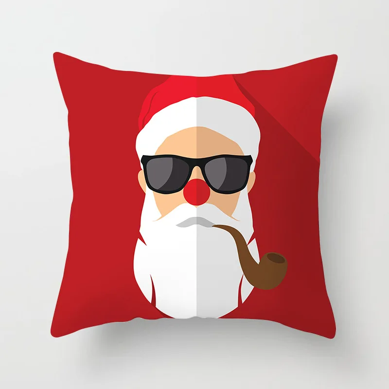 Рождественская наволочка, красная серия, Рождественская наволочка из полиэстера с рисунком оленя Санты, наволочка для дивана, наволочка для подушки, товары для дома, наволочка