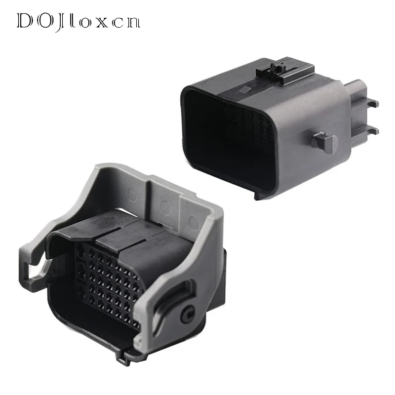 Sets 36 Buraco Ecu Preto Conector Soquete Automóvel Macho à Prova Impermeável Água Plugue de Fiação Fêmea 17430622 1743059-2 10