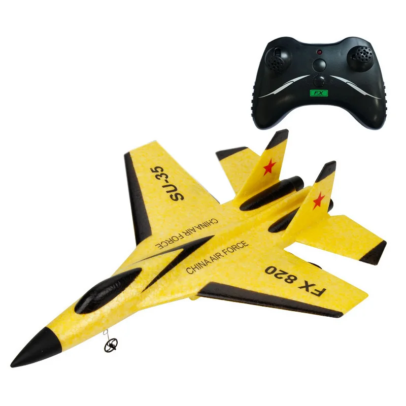 Yellow Радиоуправляемый игрушечный самолёт Epp из пенопласта Электрический уличный Rtf Радио пульт дистанционного управления Su-35 хвостовик Квадрокоптер планер модель самолета для B - Цвет: Yellow