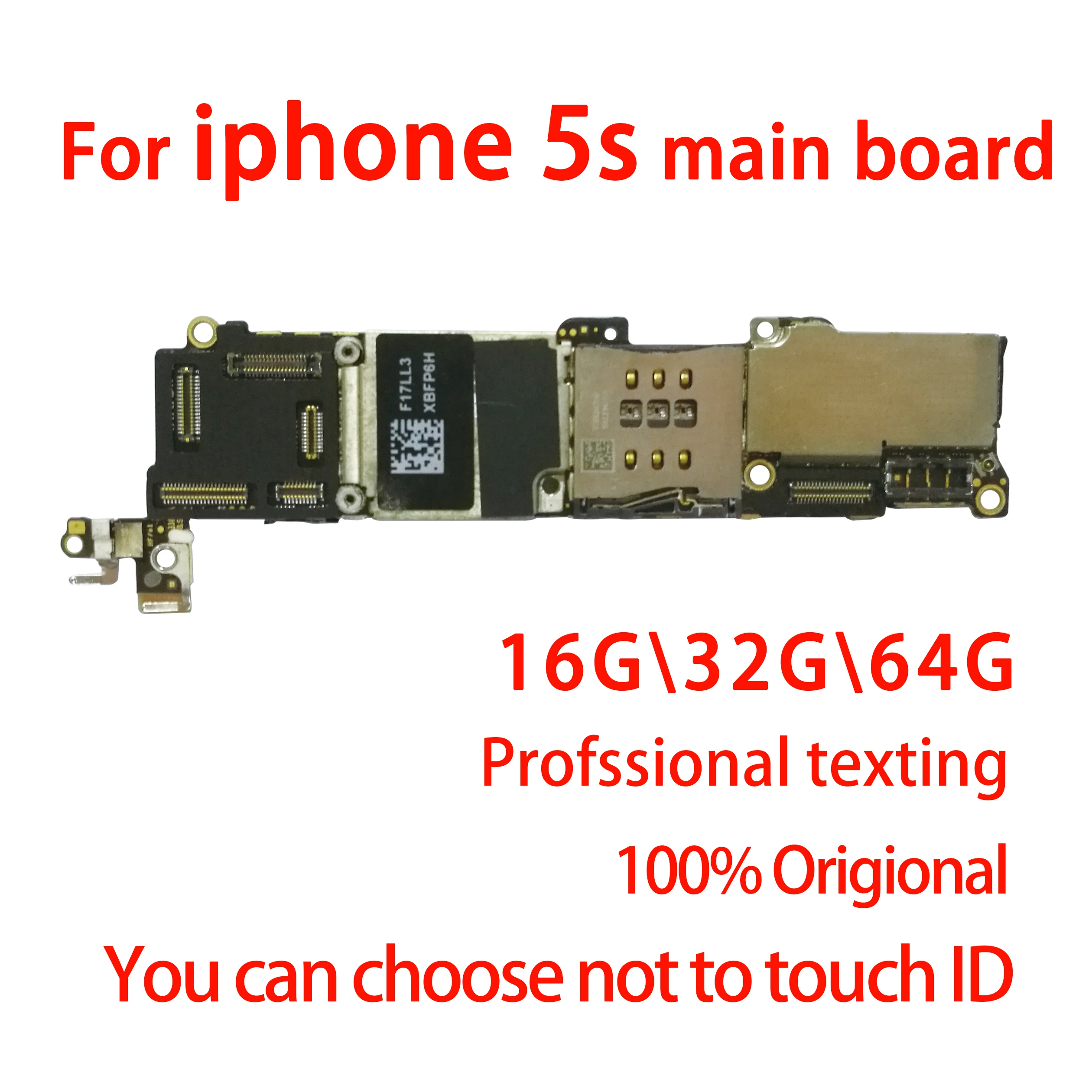 Оригинальная разблокированная материнская плата для iphone 5S без сенсорного ID/с сенсорным ID, для iphone 5S логические платы, 16 ГБ/32 ГБ/64 ГБ