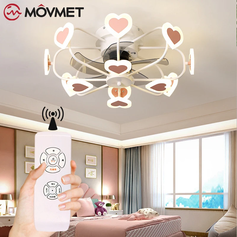 

Creative Smart Ceiling Fan With Light Remote Control Fans With Lights Ventilator Lamp Air Cool Bedroom Decor Fan Light