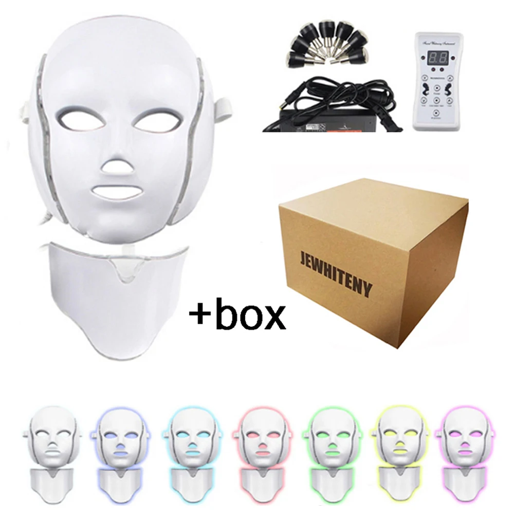 

Led Mask Photon Therapy Electric LED Facial Mask 7 Colors Led Skin Rejuvenation Anti Wrinkle Acne Whitening Face Care Tool