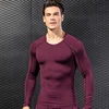 Customize LOGO Long Sleeve Running T Shirt Men Quick Dry Jogging Tshirt Compression Gym Fitness Rashguard Sportswear Top Tees 3