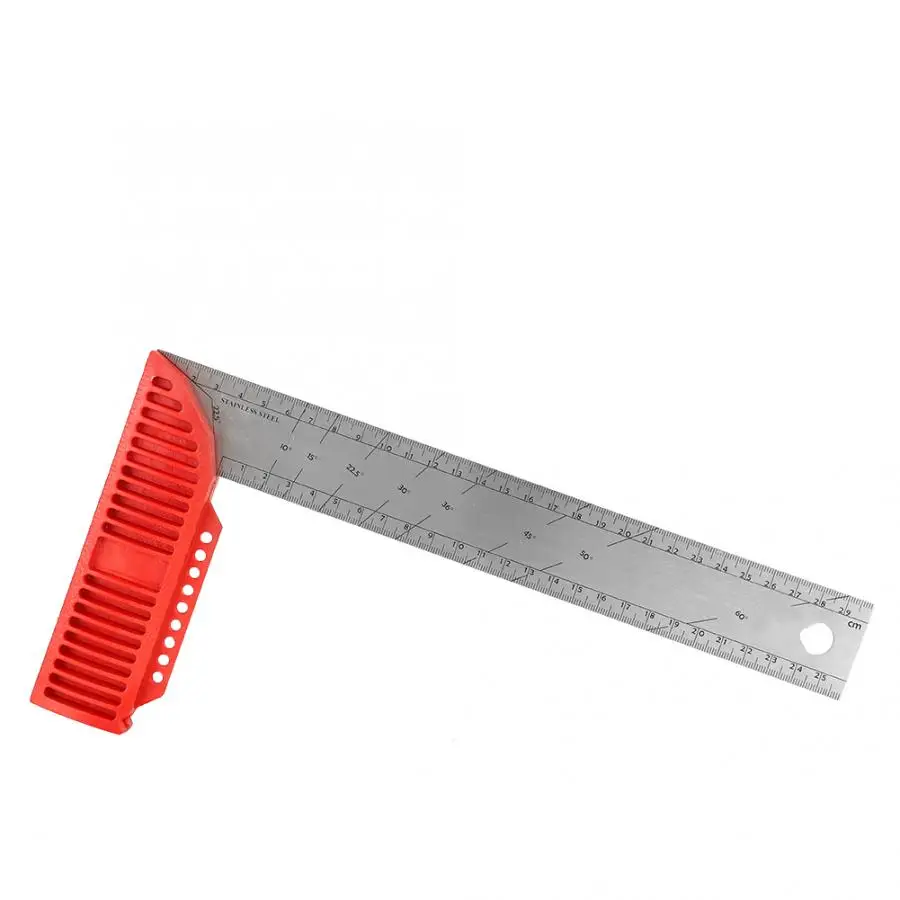 30cm Stainless Steel 2.5/45/67.5/90 Degrees Angle Ruler Woodworking Right Angle Ruler