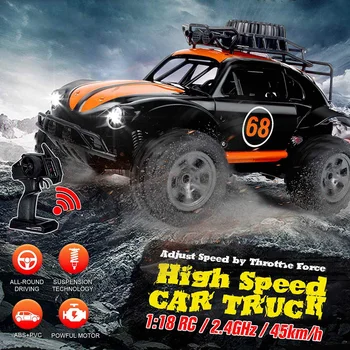 

NEW 1:18 RC Car 4WD 2.4G Climbing Car Brush Motor Two Wheel Drive Bigfoot Car Remote Control Model Off-Road Vehicle Toy