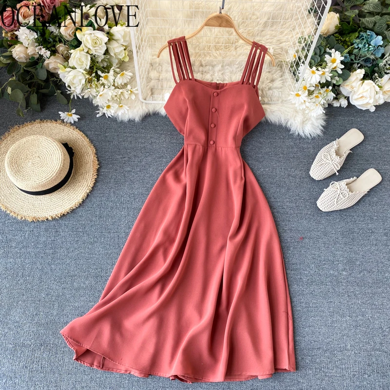 Женское пляжное платье с открытой спиной элегантное однотонное длинное на