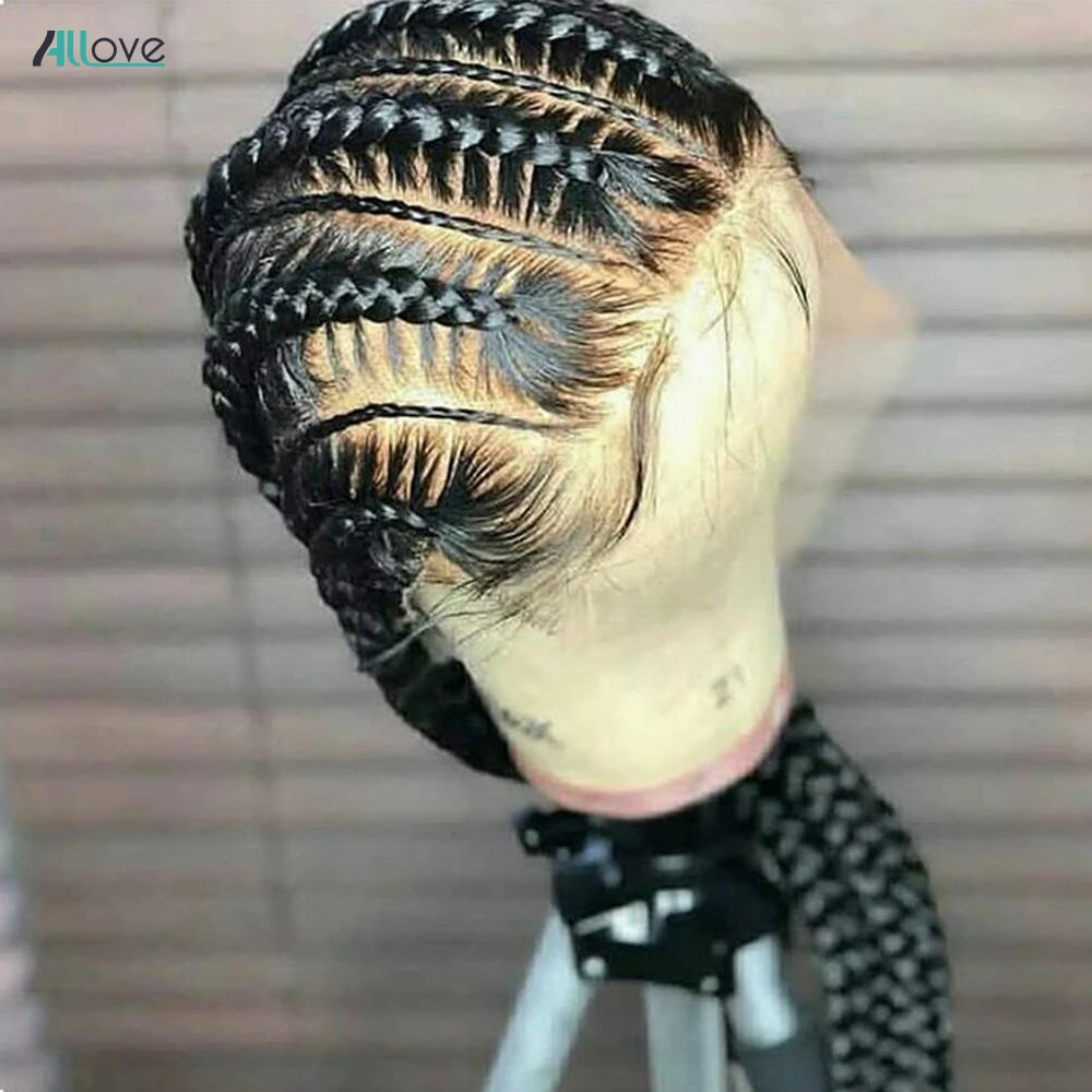 Allove-peluca con malla frontal recta para mujer, 30 pulgadas, pelucas de cabello humano, prearrancado, transparente, de encaje, pelo liso brasileño