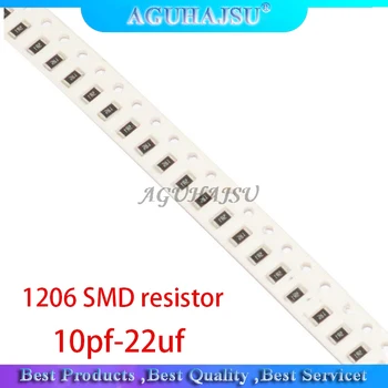 

100pcs 1206 SMD Thick Film igMopnrq Chip Multilayer Ceramic Capacitor 10pf-22uf 10PF 22PF 1NF 10NF 100NF 10UF NEW High Quality