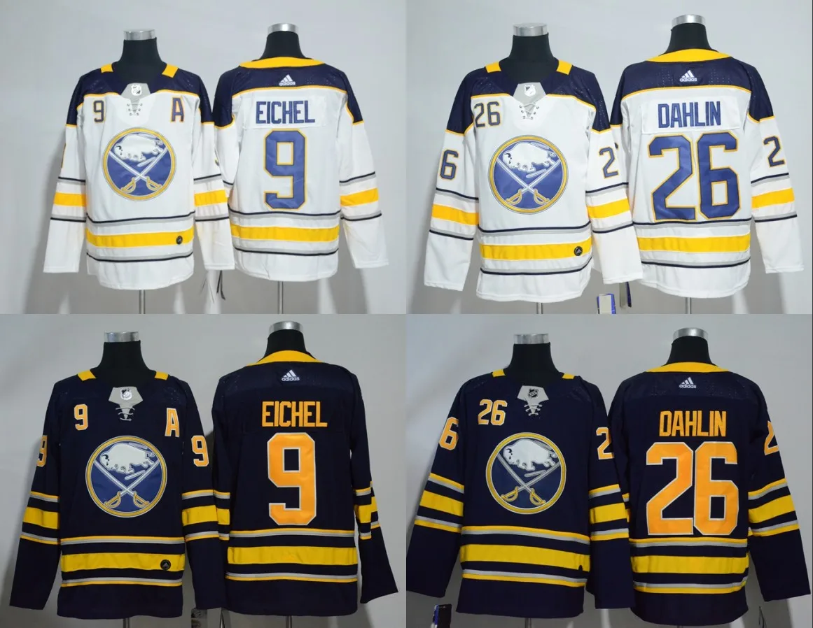 Мужская футболка для взрослых Buffalo Jack Eichel 9 Rasmus Dahlin 26