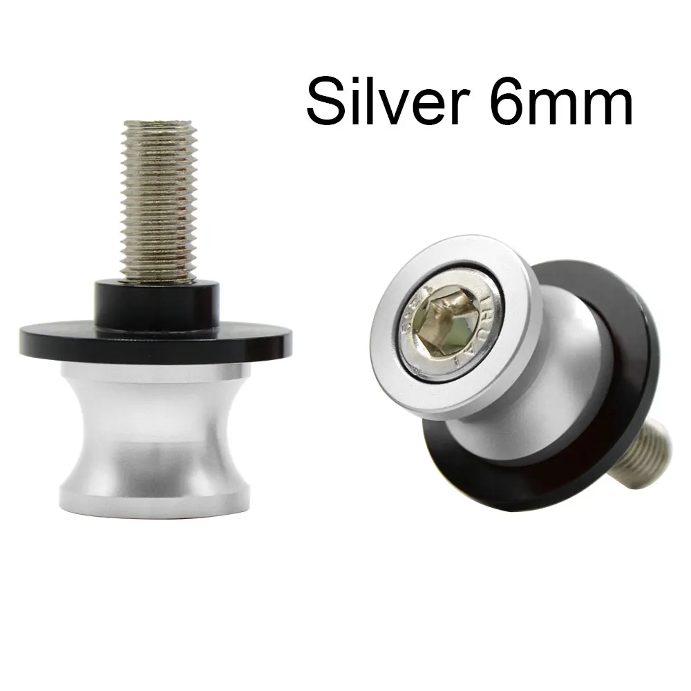 Silver 6mm Маятниковая катушка для мотоцикла, ползунки, качели, катушки, Слайдеры для Triumph Daytona 675R, уличная Тройная R Tiger 800/XC - Цвет: Silver 6mm