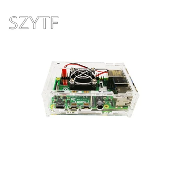 

RaspberryPi 4B Model Acrylic Case Box contains a fan