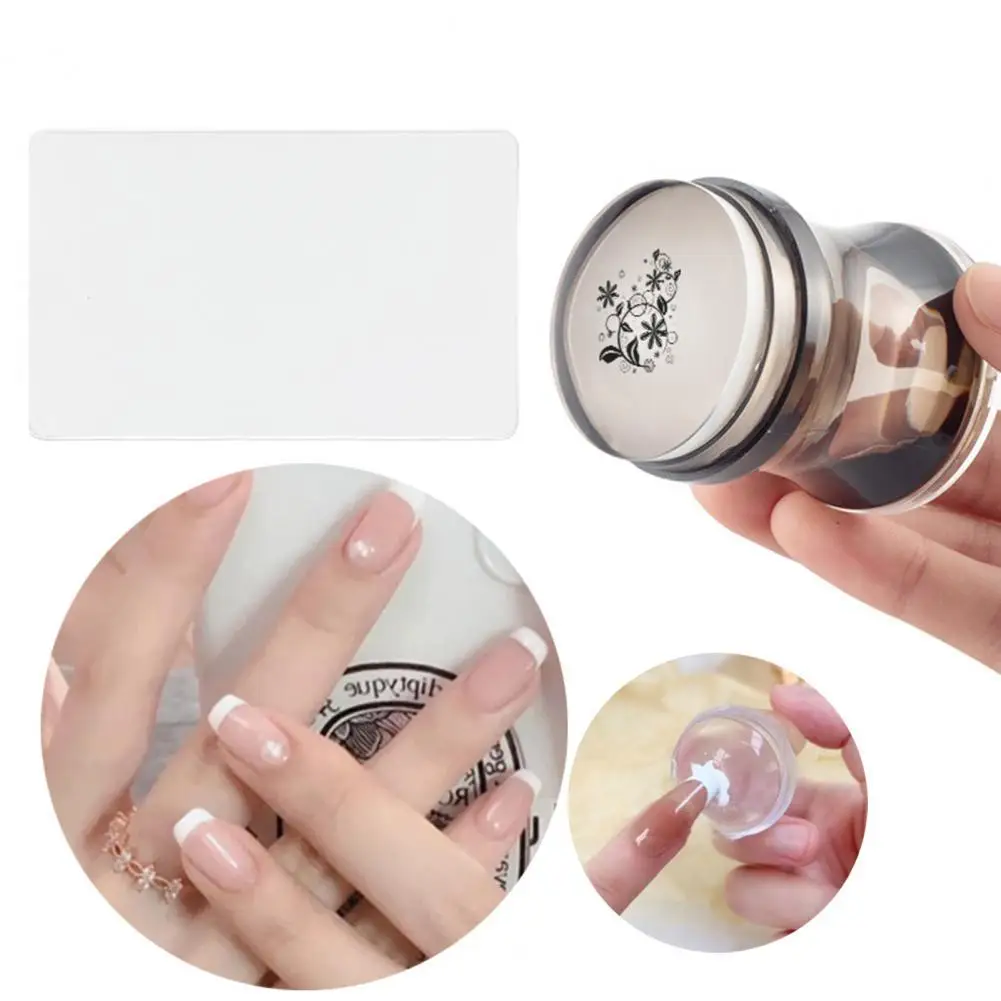 

Non-Deformed with Scraper Silicone Seal Nail Stamping Printing Tips Tool for Female