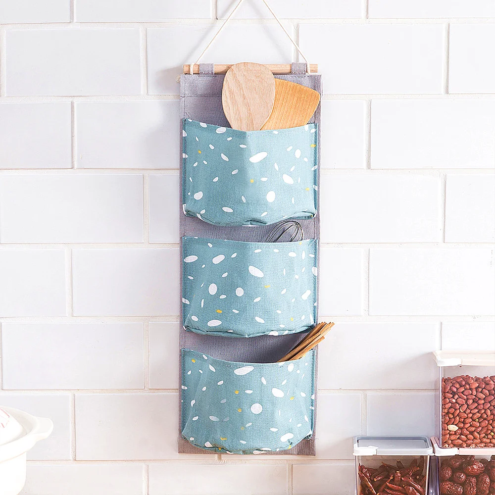 

Multifunction Hanging Storage Bag Waterproof Coating Wall Pouch Sundries Cosmetic Storage Bags Large Capacity Wardrobe Organizer