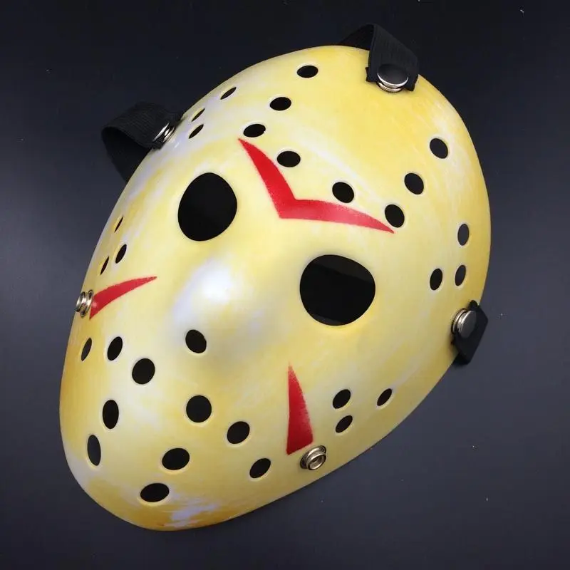 Стильные Jason Voorhees Friday the 13th Horror Hockey страшная маска на Хеллоуин Вечерние Маски - Цвет: Цвет: желтый