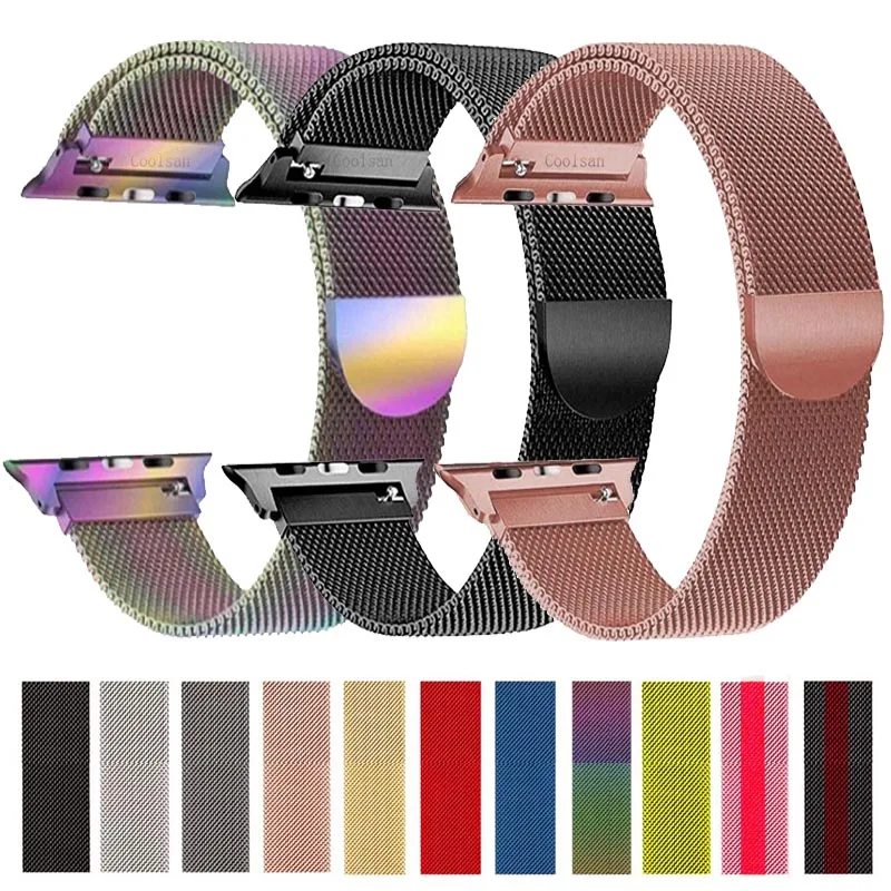 

Milanese Loop watchband Stainless Steel strap for Apple Watch band 42mm 38mm Bracelet strap for iwatch 4/3/2/1 40mm 44mm bands