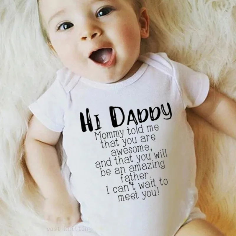 "Hi Daddy" Funny Baby Bodysuit 3