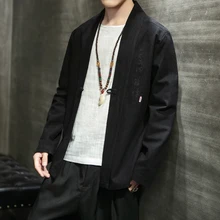 Японское кимоно кардиган мужской японская мода рубашка кимоно Каратэ костюм самурая юката хаори японский мужской юката FF2446